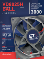 Вентилятор  VD8025H Ball (качения) 12V - st-e.info - Березники