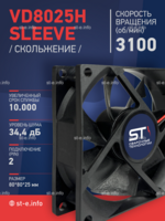 Вентилятор VD8025H sleeve (скольжение) 24V - st-e.info - Березники