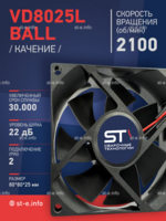 Вентилятор  VD8025L Ball (качения) 24V - st-e.info - Березники